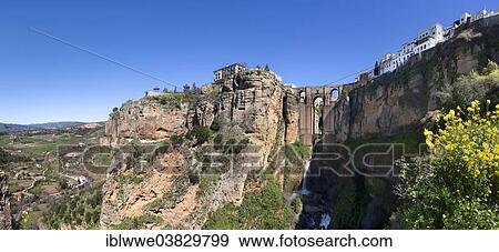 Stock Photo - "Puente Nuevo, historic centre, Ronda, Province of Malaga, Andalusia, Spain, Europe". Fotosearch