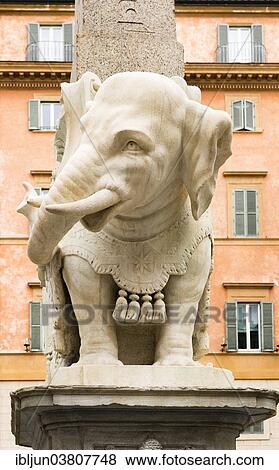 "Pulcino della Minerva, Elephant and Obelisk, elephant statue at the base of the obelisk Obelisco della Minerva, Rome, Lazio, Italy, Europe" View Large Photo Image Stock Photo - "Pulcino della Minerva, Elephant and Obelisk, elephant statue at the base of the obelisk Obelisco della Minerva, Rome, Lazio, Italy, Europe". Fotosearch