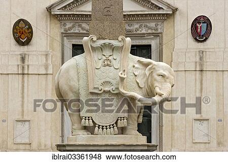 "Pulcino della Minerva, elephant carrying an obelisk in front of the Basilica di Santa Maria Sopra Minerva, Piazza della Minerva, Rome, Lazio, Italy, Europe" View Large Photo Image Stock Photo - "Pulcino della Minerva, elephant carrying an obelisk in front of the Basilica di Santa Maria Sopra Minerva, Piazza della Minerva, Rome, Lazio, Italy, Europe". Fotosearch