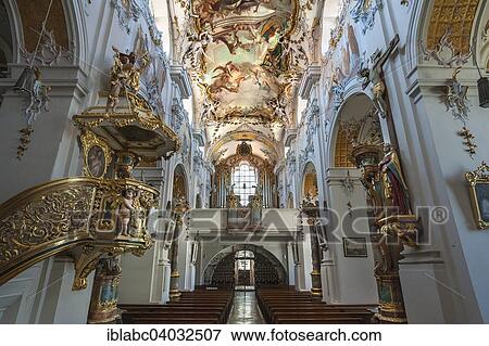 "Pulpit, frescoed ceilings and organ loft, Kloster Indersdorf monastery, Markt Indersdorf, Upper Bavaria, Bavaria, Germany, Europe" View Large Photo Image Stock Photo - "Pulpit, frescoed ceilings and organ loft, Kloster Indersdorf monastery, Markt Indersdorf, Upper Bavaria, Bavaria, Germany, Europe". Fotosearch