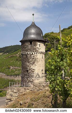"Pulverturm, Powder Tower, also called """"The Round Tower"""", landmark of the town of Zell, Rhineland-Palatinate, Germany, Europe, PublicGround, Europe" View Large Photo Image Stock Photo - "Pulverturm, Powder Tower, also called """"The Round Tower"""", landmark of the town of Zell, Rhineland-Palatinate, Germany, Europe, PublicGround, Europe". Fotosearch