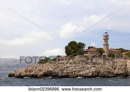 "Punta de la Avanzada lighthouse near Pollensa, Majorca, Balearic Islands, Spain, Europe" View Large Photo Image Stock Photograph - "Punta de la Avanzada lighthouse near Pollensa, Majorca, Balearic Islands, Spain, Europe". Fotosearch