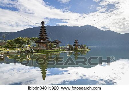 Stock Image - "Pura Ulun Danu Batur temple, Bratan lake, Bali, Indonesia, Asia". Fotosearch