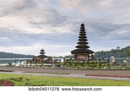 Stock Photo - "Pura Ulun Danu Batur temple, Bratan lake, Bali, Indonesia, Asia". Fotosearch