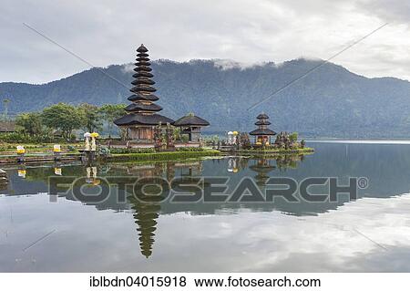 Stock Photo - "Pura Ulun Danu Batur temple, Bratan lake, Bali, Indonesia, Asia". Fotosearch