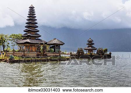 "Pura Ulun Danu Bratan temple with a Balinese pagoda, Balinese Hinduism, Lake Bratan, Banjar Candikuning Dua, Bedugul, Bali, Indonesia, Asia" View Large Photo Image Stock Image - "Pura Ulun Danu Bratan temple with a Balinese pagoda, Balinese Hinduism, Lake Bratan, Banjar Candikuning Dua, Bedugul, Bali, Indonesia, Asia". Fotosearch