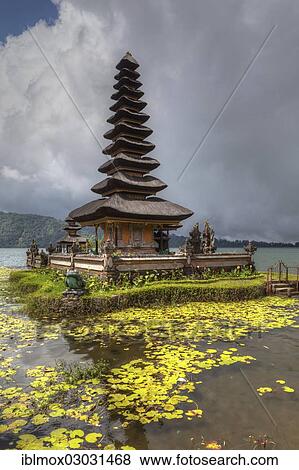 "Pura Ulun Danu Bratan temple with a Balinese pagoda, Balinese Hinduism, Lake Bratan, Banjar Candikuning Dua, Bedugul, Bali, Indonesia, Asia" View Large Photo Image Stock Photo - "Pura Ulun Danu Bratan temple with a Balinese pagoda, Balinese Hinduism, Lake Bratan, Banjar Candikuning Dua, Bedugul, Bali, Indonesia, Asia". Fotosearch