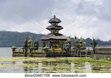Stock Photograph - "Pura Ulun Danu temple on Lake Bratan, Bedugul, Bali, Indonesia, Asia". Fotosearch