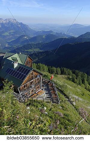"Purtschellerhaus, German Alpine Club refuge, at Mt Hoher Goll, with the Dachstein Mountains, Berchtesgadener Land District, Upper Bavaria, Bavaria, Germany, Europe" View Large Photo Image Stock Image - "Purtschellerhaus, German Alpine Club refuge, at Mt Hoher Goll, with the Dachstein Mountains, Berchtesgadener Land District, Upper Bavaria, Bavaria, Germany, Europe". Fotosearch