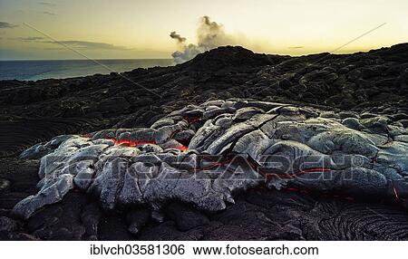 "PuÊ»u ʻŌʻŠor Puu Oo volcano, volcanic eruption, lava, red hot lava flow, HawaiÊ»i-Volcanoes-Nationalpark, USA, Hawaii, United States, North America" View Large Photo Image Stock Photograph - "PuÊ»u ʻŌʻŠor Puu Oo volcano, volcanic eruption, lava, red hot lava flow, HawaiÊ»i-Volcanoes-Nationalpark, USA, Hawaii, United States, North America". Fotosearch