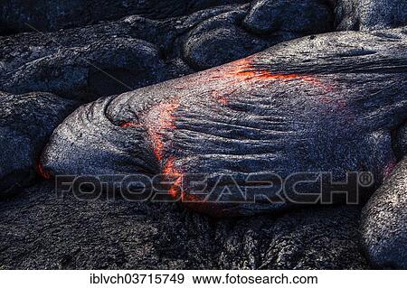 "PuÊ»u ʻŌʻŠvolcano, volcanic eruption, glowing hot lava flowing, Volcanoes-Nationalpark, Big Island, Hawaii, United States, North America" View Large Photo Image Stock Photo - "PuÊ»u ʻŌʻŠvolcano, volcanic eruption, glowing hot lava flowing, Volcanoes-Nationalpark, Big Island, Hawaii, United States, North America". Fotosearch