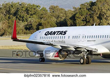 "Qantas Boeing 737-800 aircraft on runway, Perth, Western Australia, Australia, Oceania" View Large Photo Image Stock Photograph - "Qantas Boeing 737-800 aircraft on runway, Perth, Western Australia, Australia, Oceania". Fotosearch