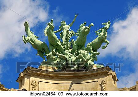 Stock Photo - "Quadriga, Nef du Grand Palais, Paris, France, Europe". Fotosearch