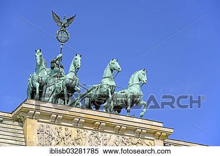 "Quadriga on top of the Brandenburg Gate, Berlin, Berlin, Berlin, Germany, Europe" View Large Photo Image Stock Photography - "Quadriga on top of the Brandenburg Gate, Berlin, Berlin, Berlin, Germany, Europe". Fotosearch