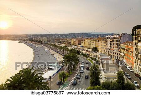 "Quai des Etat-Unis and the historic town centre in the evening light, Nice, Provence-Alpes-Cote d’Azur, France, Europe" View Large Photo Image Stock Photo - "Quai des Etat-Unis and the historic town centre in the evening light, Nice, Provence-Alpes-Cote d’Azur, France, Europe". Fotosearch