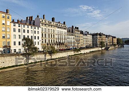 "Quai Tilsit, Saone river, Lyon, Departement Rhone, France, Europe" View Large Photo Image Stock Photo - "Quai Tilsit, Saone river, Lyon, Departement Rhone, France, Europe". Fotosearch