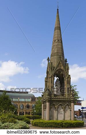 Stock Photography - "Queen Victoria Monument, Victoria Gardens, Station Square, Harrogate, North Yorkshire, England, United Kingdom, Europe". Fotosearch
