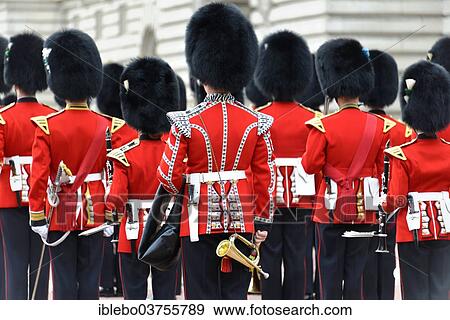 Stock Photo - "Queen's Guard, Changing the Guard, Buckingham Palace, London, London area, England, United Kingdom, Europe". Fotosearch