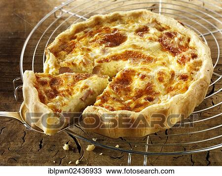Quiche Lorraine on a cooling rack View Large Photo Image Stock Image - Quiche Lorraine on a cooling rack. Fotosearch