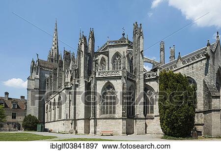 "Quimper Cathedral or Cathedrale Saint-Corentin, Quimper, Brittany, France, Europe" View Large Photo Image Stock Photo - "Quimper Cathedral or Cathedrale Saint-Corentin, Quimper, Brittany, France, Europe". Fotosearch