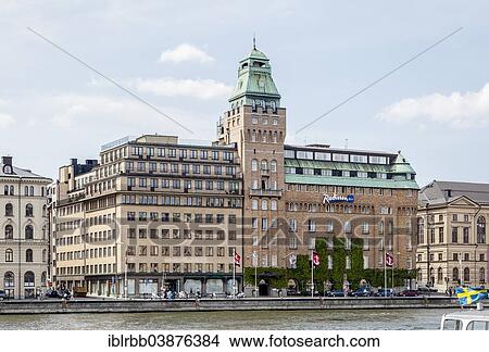 Picture - "Radisson Blu Strand Hotel, formerly Strand Hotel, offices and commercial buildings, Nybrokajen, Stockholm, Stockholms lan or Stockholm County, Sweden, Europe". Fotosearch