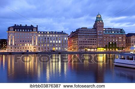 Stock Photo - "Radisson Blu Strand Hotel, formerly Strand Hotel, offices and commercial buildings, Nybrokajen, Stockholm, Stockholms lan or Stockholm County, Sweden, Europe". Fotosearch