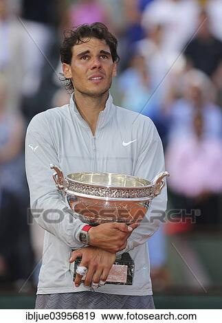 "Rafael Nadal, ESP, reacting emotionally during the awards ceremony, 2014 French Open, Roland Garros, Paris, France, Europe" View Large Photo Image Stock Photo - "Rafael Nadal, ESP, reacting emotionally during the awards ceremony, 2014 French Open, Roland Garros, Paris, France, Europe". Fotosearch
