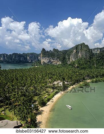 "Rai Leh or Railay East Beach from the Laem Nang viewpoint, Rai Leh, Krabi, Sudthailand, Thailand, Asia" View Large Photo Image Stock Photo - "Rai Leh or Railay East Beach from the Laem Nang viewpoint, Rai Leh, Krabi, Sudthailand, Thailand, Asia". Fotosearch