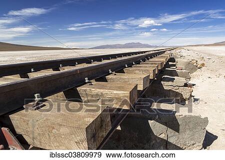 "Railroad tracks, Altiplano, Andean Plateau, Andes, Bolivia, South America" View Large Photo Image Stock Photo - "Railroad tracks, Altiplano, Andean Plateau, Andes, Bolivia, South America". Fotosearch
