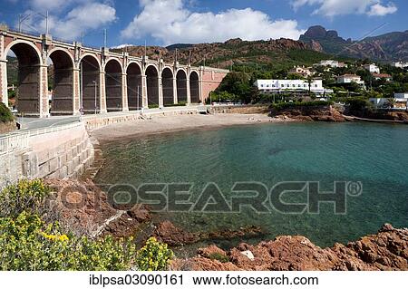 "Railway bridge, Antheor, Saint-Raphael, French Riviera, Var, Provence-Alpes-Cote d? ÇÖAzur, France, Europe" View Large Photo Image Stock Image - "Railway bridge, Antheor, Saint-Raphael, French Riviera, Var, Provence-Alpes-Cote d? ÇÖAzur, France, Europe". Fotosearch