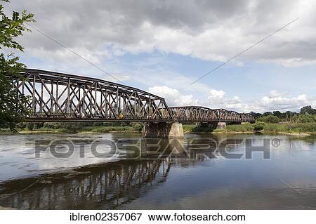 "Railway bridge over the border river Oder, Polish-German border, Kuestrin to Kostrzyn, Brandenburg, Germany, Europe" View Large Photo Image Stock Photo - "Railway bridge over the border river Oder, Polish-German border, Kuestrin to Kostrzyn, Brandenburg, Germany, Europe". Fotosearch