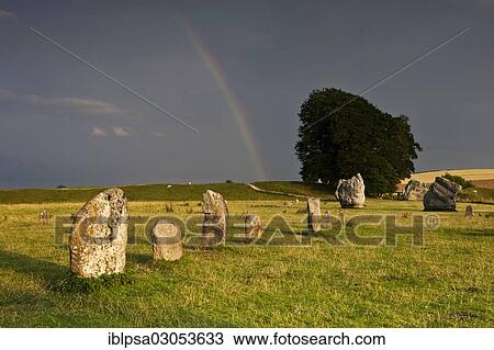 "Rainbow over a ring of standing stones, stone circle, Avebury, Wiltshire, England, United Kingdom, Europe" View Large Photo Image Stock Image - "Rainbow over a ring of standing stones, stone circle, Avebury, Wiltshire, England, United Kingdom, Europe". Fotosearch