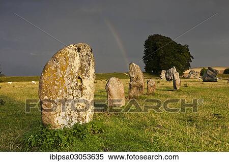 "Rainbow over a ring of standing stones, stone circle, Avebury, Wiltshire, England, United Kingdom, Europe" View Large Photo Image Stock Photography - "Rainbow over a ring of standing stones, stone circle, Avebury, Wiltshire, England, United Kingdom, Europe". Fotosearch