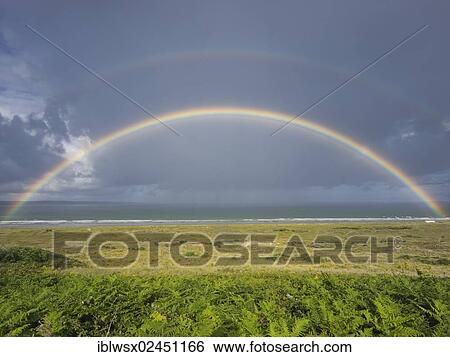 "Rainbow over the Bay of Douarnenez, Finistere, Brittany, France, Europe, PublicGround, Europe" View Large Photo Image Stock Photograph - "Rainbow over the Bay of Douarnenez, Finistere, Brittany, France, Europe, PublicGround, Europe". Fotosearch