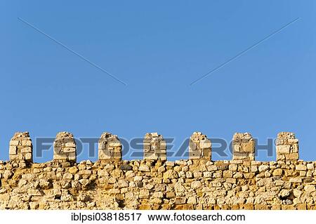 "Ramparts of Venetian Koules Fortress or Rocca al Mare, Heraklion, Crete, Greece, Europe" View Large Photo Image Stock Photo - "Ramparts of Venetian Koules Fortress or Rocca al Mare, Heraklion, Crete, Greece, Europe". Fotosearch