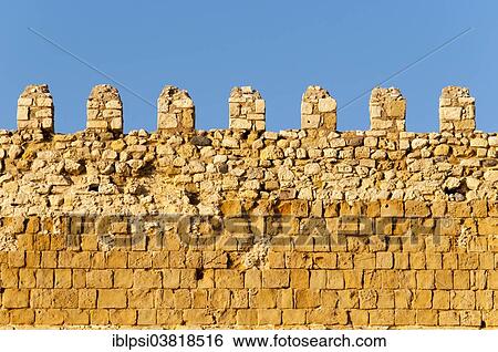 "Ramparts of Venetian Koules Fortress or Rocca al Mare, Heraklion, Crete, Greece, Europe" View Large Photo Image Stock Photograph - "Ramparts of Venetian Koules Fortress or Rocca al Mare, Heraklion, Crete, Greece, Europe". Fotosearch