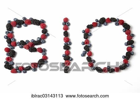 "Raspberries, blackberries and blueberries spelling the word BIO, German for organic" View Large Photo Image Stock Image - "Raspberries, blackberries and blueberries spelling the word BIO, German for organic". Fotosearch