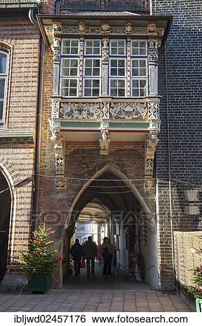 Stock Photograph - "Rathaus, or city hall, Luebeck, Schleswig-Holstein, Germany, Europe". Fotosearch
