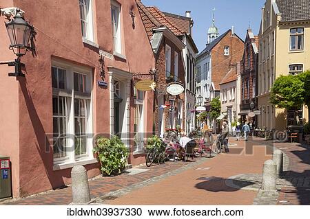 "Rathausstrasse street, historic centre, Leer, East Frisia, Lower Saxony, Germany, Europe" View Large Photo Image Stock Image - "Rathausstrasse street, historic centre, Leer, East Frisia, Lower Saxony, Germany, Europe". Fotosearch