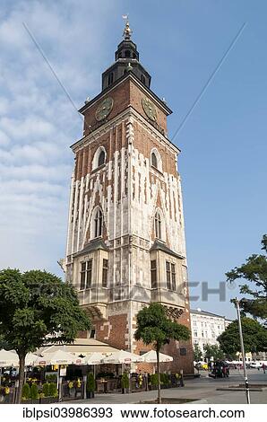 "Ratusz Town Hall Tower on Rynek Glowny or Main Market Square, Krakow, Poland, Europe" View Large Photo Image Stock Image - "Ratusz Town Hall Tower on Rynek Glowny or Main Market Square, Krakow, Poland, Europe". Fotosearch