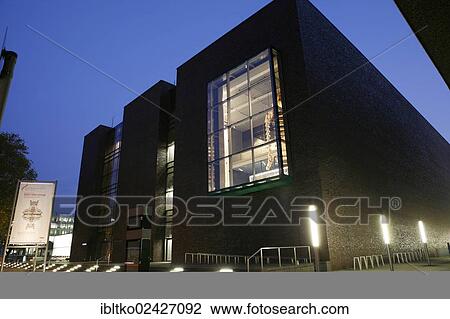 Stock Image - "Rautenstrauch-Joest-Museum, at the blue hour, Cologne, North Rhine-Westphalia, Germany, Europe". Fotosearch
