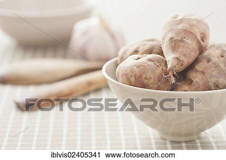 Raw Jerusalem artichokes (Helianthus tuberosus) in a bowl View Large Photo Image Stock Image - Raw Jerusalem artichokes (Helianthus tuberosus) in a bowl. Fotosearch