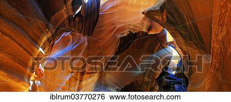 "Rays of light falling on yellow-red sandstone formations, Upper Antelope Canyon, near Page, Arizona, USA" View Large Photo Image Stock Photograph - "Rays of light falling on yellow-red sandstone formations, Upper Antelope Canyon, near Page, Arizona, USA". Fotosearch