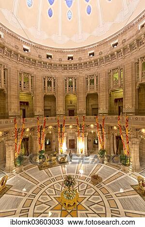 Stock Image - "Reception, Palace Hotel, Umaid Bhawan Palace, Jodhpur, Rajasthan, India, Asia". Fotosearch