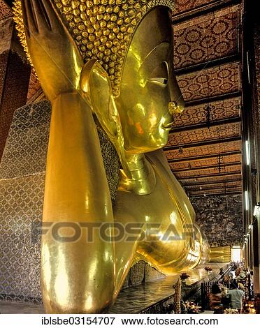 "Reclining Buddha, 45m long, 15m high, Wat Pho Temple, Bangkok, Central Thailand, Thailand, Asia" View Large Photo Image Stock Photo - "Reclining Buddha, 45m long, 15m high, Wat Pho Temple, Bangkok, Central Thailand, Thailand, Asia". Fotosearch