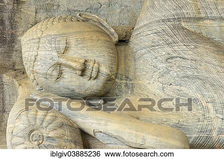 "Reclining Buddha, Gal Vihara, UNESCO World Heritage Site, Polonnaruwa, North Central Province, Sri Lanka, Asia" View Large Photo Image Stock Photograph - "Reclining Buddha, Gal Vihara, UNESCO World Heritage Site, Polonnaruwa, North Central Province, Sri Lanka, Asia". Fotosearch