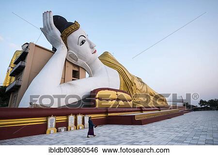 "Reclining Buddha, statue, Maha Bodhi Ta Htaung, Monywa, Sagaing Region, Myanmar, Asia" View Large Photo Image Stock Photograph - "Reclining Buddha, statue, Maha Bodhi Ta Htaung, Monywa, Sagaing Region, Myanmar, Asia". Fotosearch