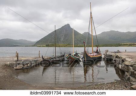 "Reconstructed Viking boats at the Lofotr Viking Museum, mountains at the back, Borg, Vestvagoy Island, Lofoten, Nordland, Northern Norway, Norway, Europe" View Large Photo Image Picture - "Reconstructed Viking boats at the Lofotr Viking Museum, mountains at the back, Borg, Vestvagoy Island, Lofoten, Nordland, Northern Norway, Norway, Europe". Fotosearch