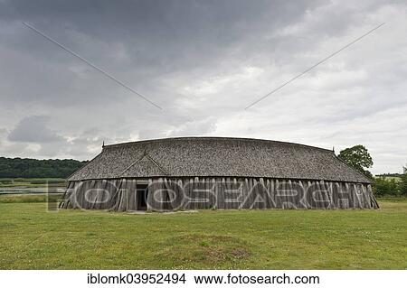 "Reconstructed Viking house, Viking Center Fyrkat, Fyrkat, Hobro, Denmark, Europe" View Large Photo Image Picture - "Reconstructed Viking house, Viking Center Fyrkat, Fyrkat, Hobro, Denmark, Europe". Fotosearch