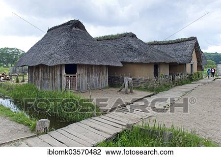 "Reconstructed Viking houses with thatched roofs, Hedeby Viking Museum, Busdorf, Schleswig-Holstein, Germany, Europe" View Large Photo Image Stock Image - "Reconstructed Viking houses with thatched roofs, Hedeby Viking Museum, Busdorf, Schleswig-Holstein, Germany, Europe". Fotosearch